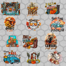 Load image into Gallery viewer, Pre Designed DTF Gang Sheet- Multiple Designs, Themes and Sizes