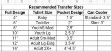 Load image into Gallery viewer, Custom Direct to Film (DTF) Transfers By the Sheet- No Color Limit or MOQ