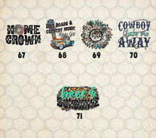 Load image into Gallery viewer, Country Chic, Western and Farm Life lll Themed DTF Transfers