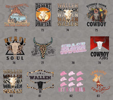 Load image into Gallery viewer, Country Chic, Western and Farm Life lll Themed DTF Transfers