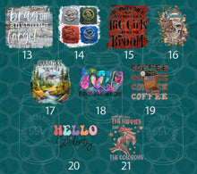 Load image into Gallery viewer, Set of 21- Design Release Pre Sale- 40% Discount!- Direct to Film