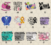 Load image into Gallery viewer, Cancer Awareness Themed DTF Transfers
