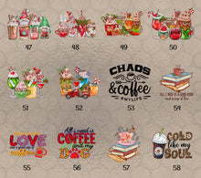 Load image into Gallery viewer, Coffee Tea and Coco Themed DTF Transfers