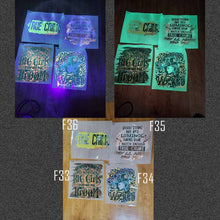 Load image into Gallery viewer, Fluorescent Glow Adult Size DTF- Clearance