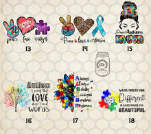 Load image into Gallery viewer, Autism Awareness Designs DTF Transfers