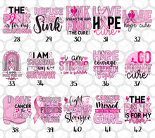 Load image into Gallery viewer, Cancer Awareness Themed DTF Transfers