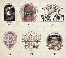 Load image into Gallery viewer, Boho Hippie Goth Themed DTF Transfers