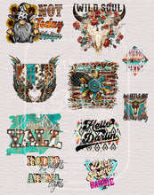 Load image into Gallery viewer, Pre Designed DTF Gang Sheet- Multiple Designs and Themes