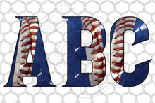 Load image into Gallery viewer, Baseball Alpha Set - Digital Download (Sublimation, Heat Transfer, HTV, Graphic Designs, Clip Art, Commercial Use)
