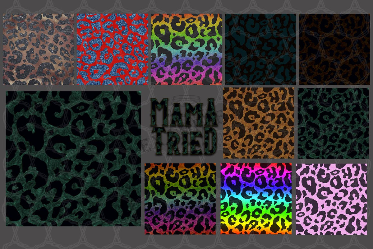 Colored Leopard Print Digital Paper Set - Digital Download (Commercial ...