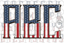 Load image into Gallery viewer, US Flag Alpha Set - Digital Download (Sublimation, Heat Transfer, HTV, Graphic Designs, Clip Art, Commercial Use)