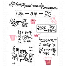 Load image into Gallery viewer, Kitchen Conversion Measurement Chart- Digital Download PNG Clipart Printable