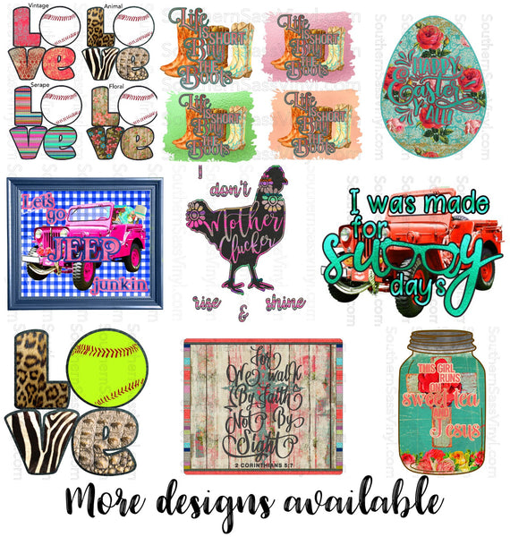 $1 Sublimation Transfers- LIMITED TIME