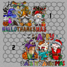 Load image into Gallery viewer, HalloThanksMas Themed DTF Transfers