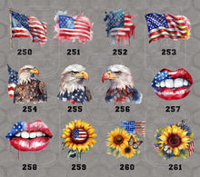 Load image into Gallery viewer, Patriotic Designs DTF Transfers IIl