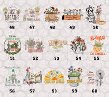 Load image into Gallery viewer, Gardening, Floral and Canning Themed DTF Transfers