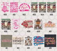 Load image into Gallery viewer, Country Chic, Western and Farm Life VI Themed DTF Transfers