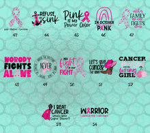 Load image into Gallery viewer, Cancer Awareness Themed DTF Transfers