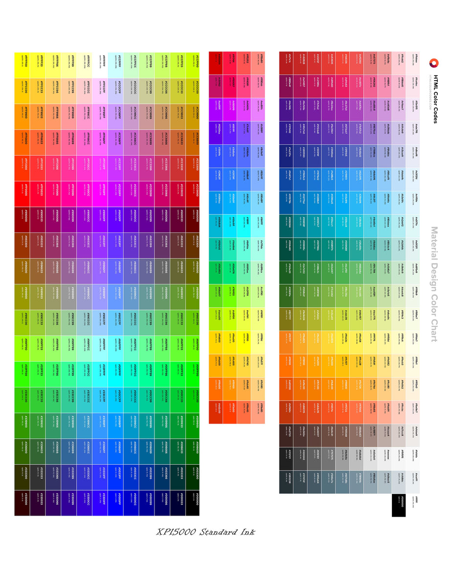 Free Copy of HTML Color Chart DTF Ready To Press Transfers – SSV Custom ...