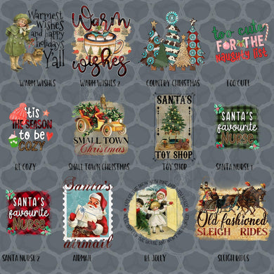 Winter and Christmas DTF Transfers III