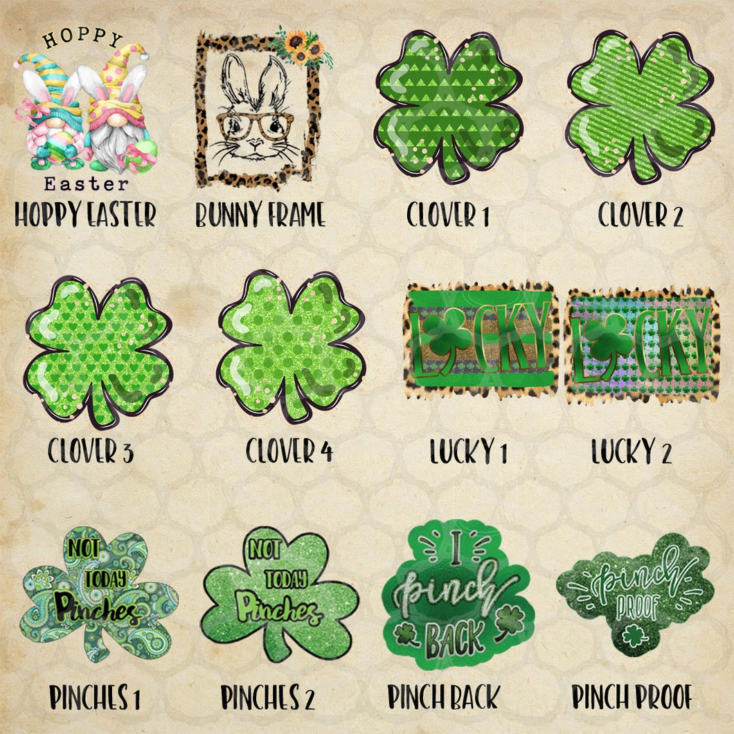 Spring, Easter and St Patricks Day Sublimation Transfers