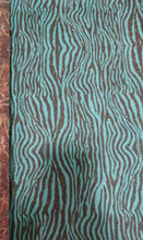 Load image into Gallery viewer, 18&quot; Glitter Pattern Heat Transfer Vinyl- Teal Zebra Print