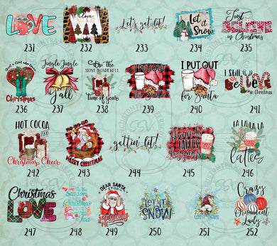 Winter and Christmas DTF Transfers IV