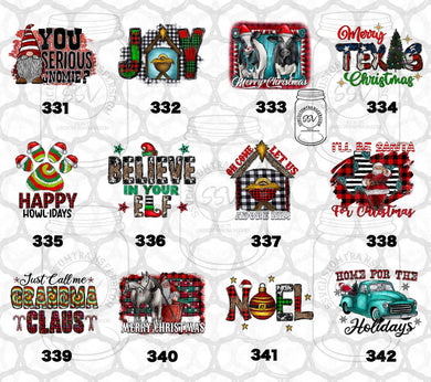 Christmas Themed Designs DTF