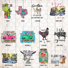 Load image into Gallery viewer, Country Chic, Western, Farm Life Themed Sublimation Transfers
