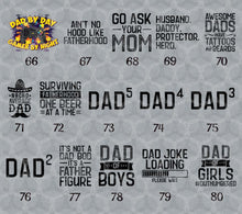 Load image into Gallery viewer, For the Men, Dads and Pops Themed DTF Transfers