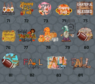 Fall Themed Sublimation Transfers II