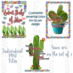 Cactus Succulent Nursery Designs- Digital Download