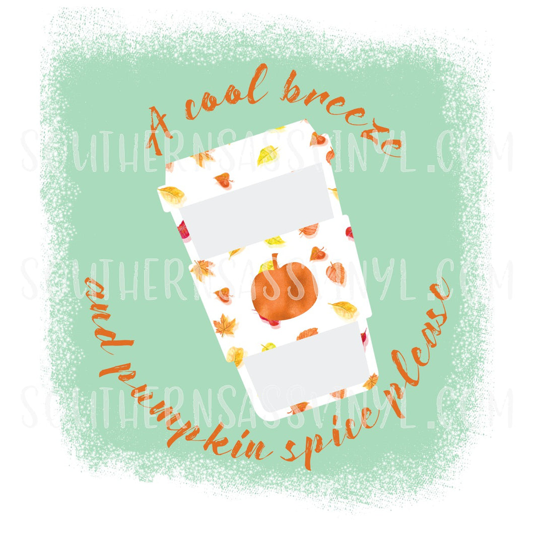 Cool Breeze & Pumpkin Spice- PNG Clip Art Instant Digital Download