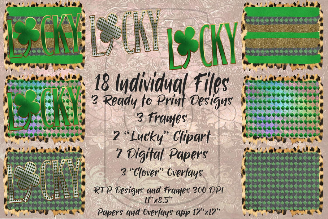 Saint Patrick's Day Design Bundle- PNG Clip Art Instant Digital Download