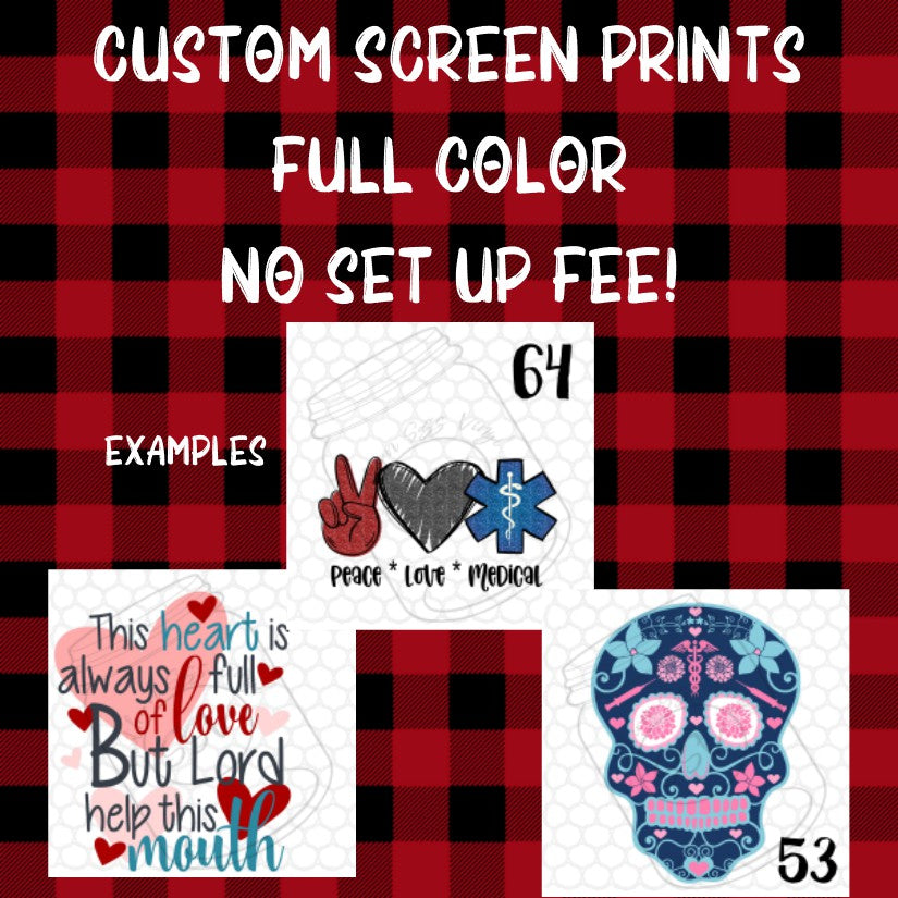 Custom Screen Print- Full Color Designs (Single Image)
