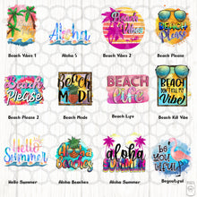 Load image into Gallery viewer, Summer Themed Sublimation Transfers