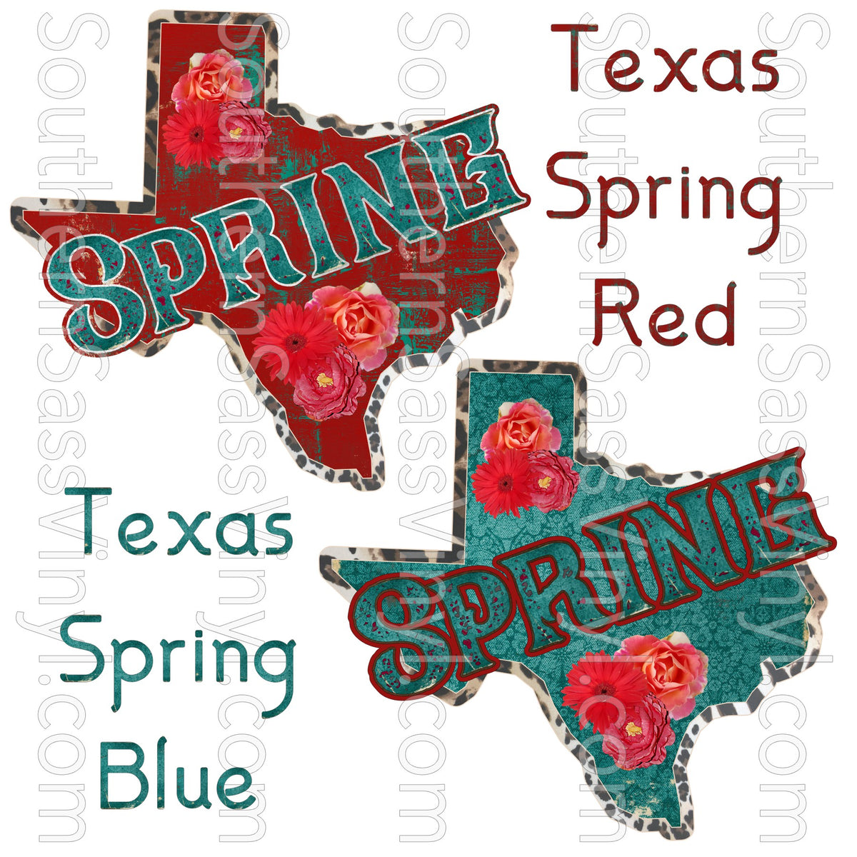 Texas Spring Cartoon Texas Spring- PNG Clip Art Instant Digital Download – SSV Custom Transfers