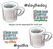 Load image into Gallery viewer, # Jesus &amp; Coffee- PNG Clip Art Instant Digital Download